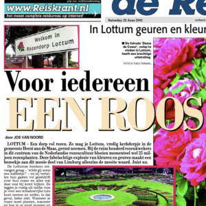 Artikel De Telegraaf De Reiskrant 22-06-2002