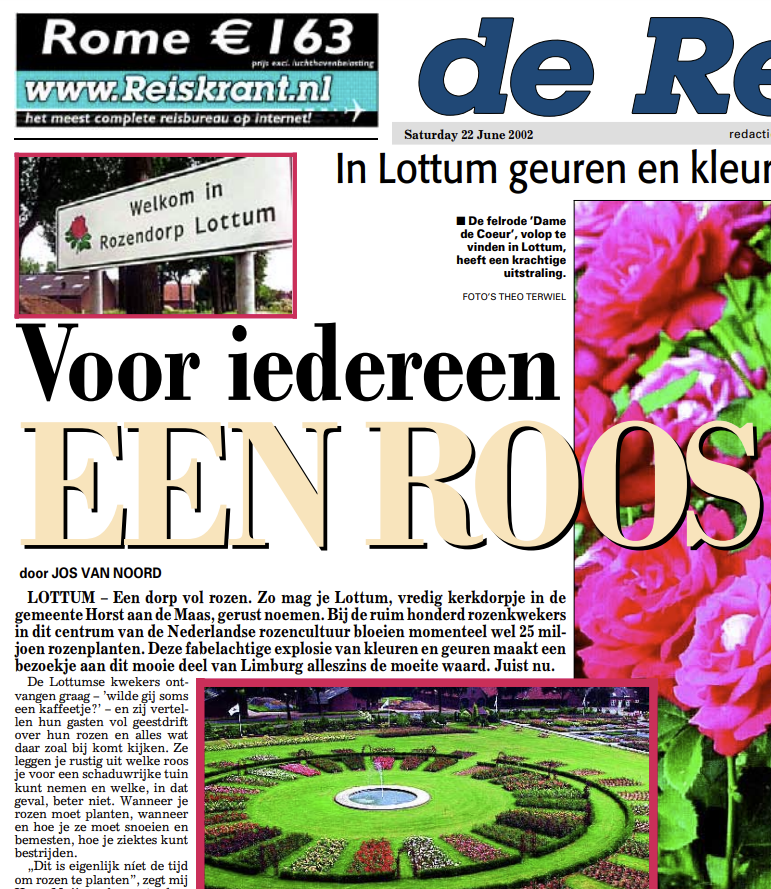 Artikel De Telegraaf De Reiskrant 22-06-2002
